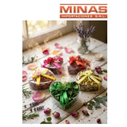 POPURRI DE FLORES AROMATICAS EN CORAZON, 6 COLORES.