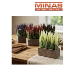 PLANTA DECORATIVA 17 CM X 20 CM, 4 COLORES.