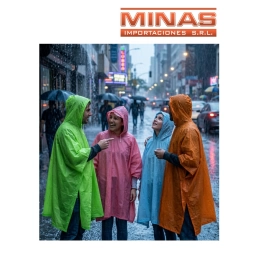 PONCHO PARA LLUVIA DE 50 CM X 80 CM,PARA ADULTO, FINO.