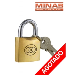 CANDADO DE HIERRO DORADO DE 32 mm ,EN CAJA.