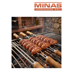 BROCHETAS DE 45 CM X 3 UND, AC. INOXIDABLE.