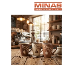 TAZAS DE 220 ML  X 3 UND,COFFE.