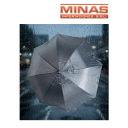 PARAGUAS LISO NEGRO X 70 CM,8 VARILLAS.