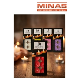 VELADORAS 10 UNIDADES
