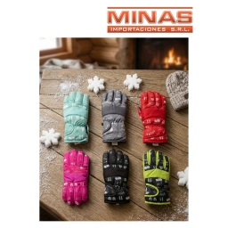 GUANTE INFANTIL IMPERMEABLE, CON DISE�OS, 6 COLORES.