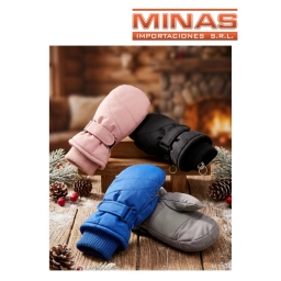 GUANTE INFANTIL LISO,IMPERMEABLE, MANOPLAS, 4 COLORES.