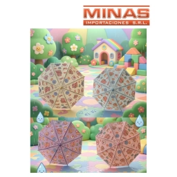 PARAGUA INFANTIL DE 8 VARILLAS X 50 CM, CAPIBARA