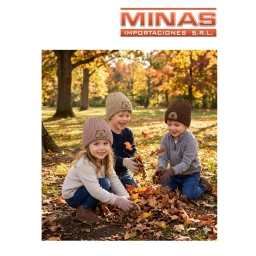 GORRO INFANTIL TRENZADO, CAPIBARA, 3 COLORES.