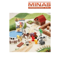 ANIMALES DE GRANJA + ACC. X 14 PCS.
