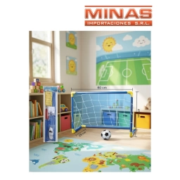 ARCO DE FUTBOL 60 CM X 41 CM X 29 CM + PELOTA + INFLADOR.