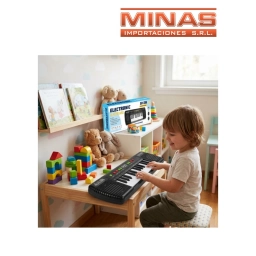 TECLADO X 36 CM DE 24 TECLAS CON MELODIAS Y GRABADORA,