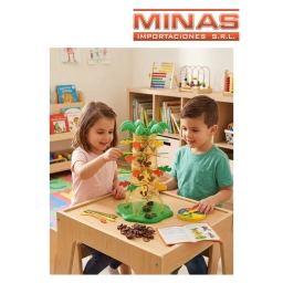 JUEGO DE MESA MONOS LOCOS, PALMERA DE  20 CM.