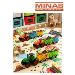 CAMI�N CON DINOSAURIOS A FRICCION 52 X 14 CM