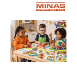 SET DE 3 MASAS DOUGH ( REUTILIZABLE) + 8 UTENSILLOS, TORTA DE CUMPLEA�OS.