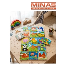 ROMPECABEZAS DE ANIMALES 15 CM X 15 CM.