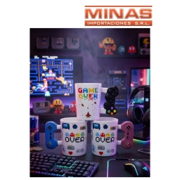 TAZA DE CERAMICA X 300 ML.GAME OVER, EN CAJA.