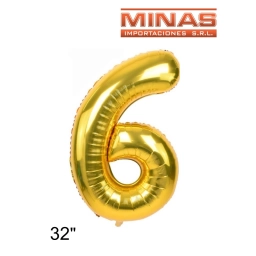 GLOBO N� 6, DE 32�, DORADO.
