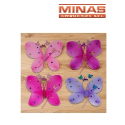 ALITAS DE MARIPOSA + TIARA + VARITA,VARIOS COLORES.