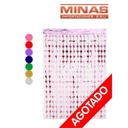 CORTINA PARA CUMPLEA�OS FORMA DE CORAZON 100 CM X 200 CM