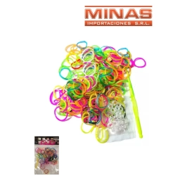 KIT DE GOMITAS PARA PULSERAS X 100 UND.