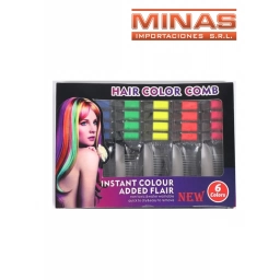 MAQUILLAJE CAPILAR CON PEINE, 6 COLORES.