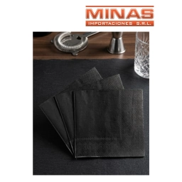 SERVILLETAS  DESCARTABLES  X  20 UND,NEGRO.