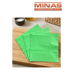 SERVILLETAS  DESCARTABLES  X  20 UND,VERDE.