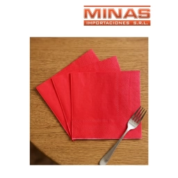 SERVILLETAS  DESCARTABLES  X  20 UND,ROJO.