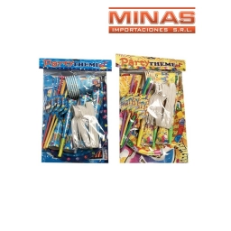 ACCESORIOS PARA FIESTA 9 MODELOS 6 PCS DE CADA UNO
