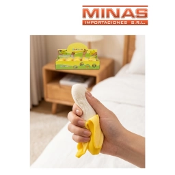 SQUISHY  BANANA CON CASCARA  X 12 PCS $ 75 CU