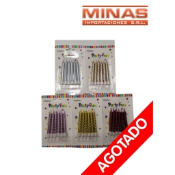 VELAS PARA CUMPLEA�OS 6 PCS 5 COLORES