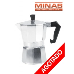 CAFETERA ITALIANA DE ALUMINIO, 6 TAZAS, EN CAJA,