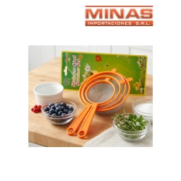COLADOR DE MALLA X 3 UND, (8 CM, 10 CM Y 12 CM)
