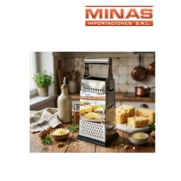 RALLADOR  DE 10 CM X 23 CM, 4 CARAS DE ACERO INOX.