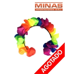 TIARA DE FLORES MULTICOLORES.