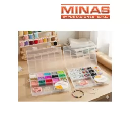 SET PARA ARMAR BIJUTERI, INCLUYE  HILO Y TIJERA.