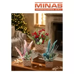 ARREGLO FLORAL NAVIDE�O X 30 CM,3 COLORES.