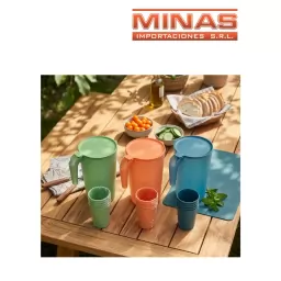 JARRA 2000 ML CON 4 VASOS