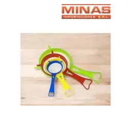 SET DE 4 COLADORES DE MALLA FINA, 6,5 CM - 8,5 CM -11 CM Y 14 CM.