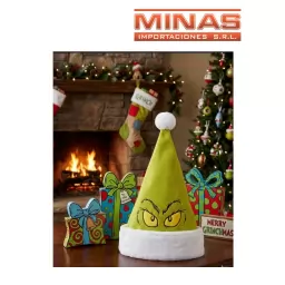 GORRO DE NAVIDAD VERDE BUENA CALIDAD