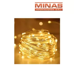 LUZ LUCIERNAGA BLANCA, CALIDA  X 10 M. 220V