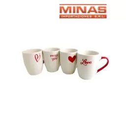 TAZA DE CERAMICA DE 350 ML ,LOVE.
