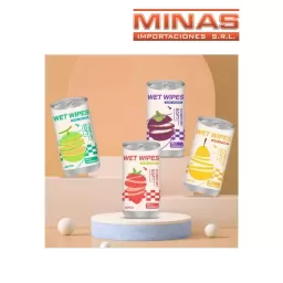 TOALLITAS HUMEDAS 45 PCS EN LATA 4 DISE�OS