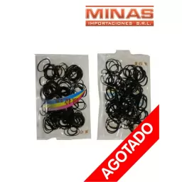 COLITAS PARA TRENZAS NEGRAS X12 PAQUETES DE 100 UND, $20 C/U.