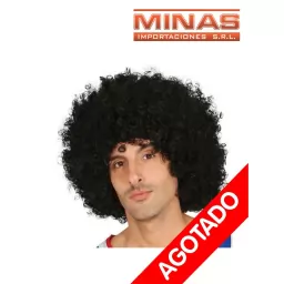 PELUCA NEGRA CON RULOS.