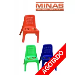 SILLA DE PL�STICO TRES COLORES 42 X 32 CM