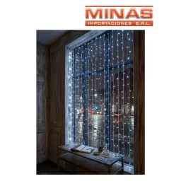 CORTINA LED BLANCA 1,6 M  X 1,20 M.