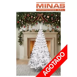 ARBOL STANDARD BLANCO X 90 CM, 80 RAMAS, CON BASE DE PLASTICO.