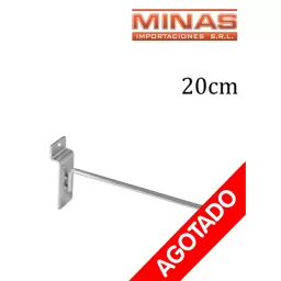GANCHO PARA PANEL RANURADO DE 20 CM X 6 CM.