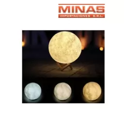 LAMPARA DE LUNA 3 COLORES 10 CM A CORRIENTE